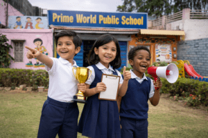 Leadership skills in children at Prime World Public School Meerut