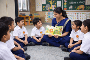 Storytelling activities for kids at Prime World Public School